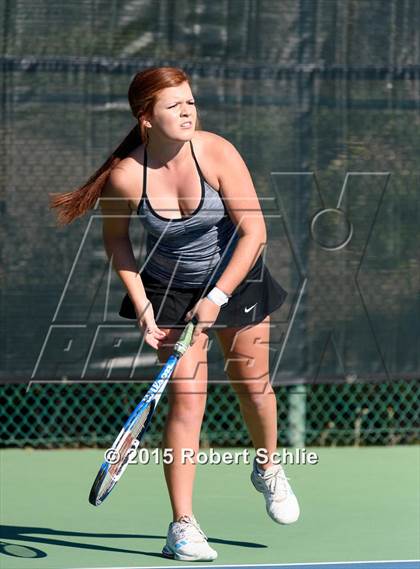 Thumbnail 2 in Dougherty Valley vs. Rocklin (NorCal Regional Girls Tennis Championships) photogallery.