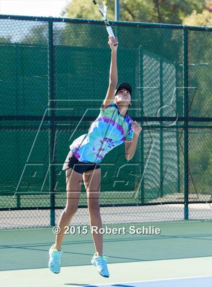 Thumbnail 2 in Dougherty Valley vs. Rocklin (NorCal Regional Girls Tennis Championships) photogallery.