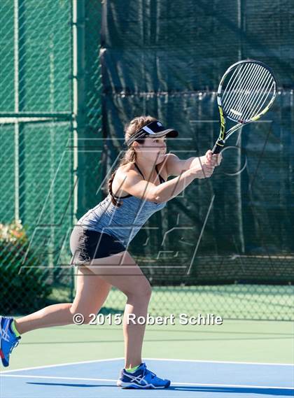 Thumbnail 3 in Dougherty Valley vs. Rocklin (NorCal Regional Girls Tennis Championships) photogallery.