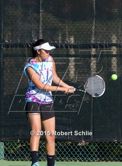 Thumbnail 2 in Dougherty Valley vs. Rocklin (NorCal Regional Girls Tennis Championships) photogallery.