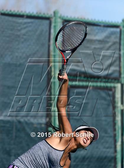 Thumbnail 2 in Dougherty Valley vs. Rocklin (NorCal Regional Girls Tennis Championships) photogallery.