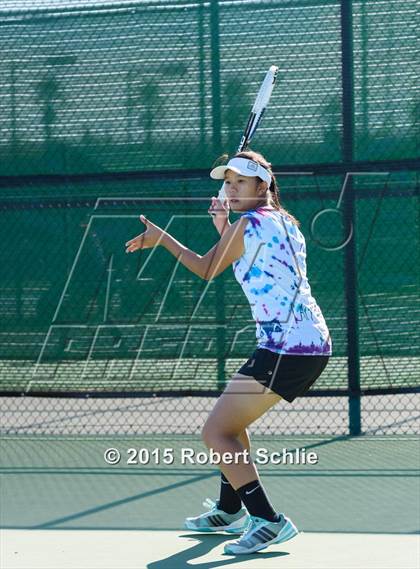 Thumbnail 3 in Dougherty Valley vs. Rocklin (NorCal Regional Girls Tennis Championships) photogallery.