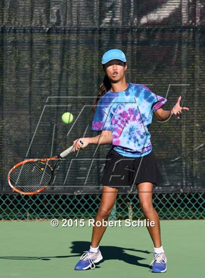 Thumbnail 2 in Dougherty Valley vs. Rocklin (NorCal Regional Girls Tennis Championships) photogallery.