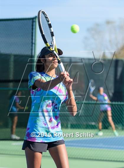 Thumbnail 2 in Dougherty Valley vs. Rocklin (NorCal Regional Girls Tennis Championships) photogallery.