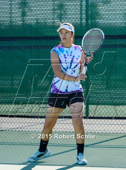 Thumbnail 2 in Dougherty Valley vs. Rocklin (NorCal Regional Girls Tennis Championships) photogallery.