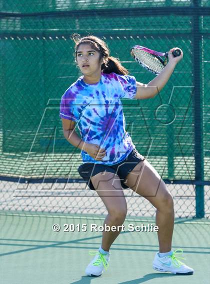 Thumbnail 2 in Dougherty Valley vs. Rocklin (NorCal Regional Girls Tennis Championships) photogallery.