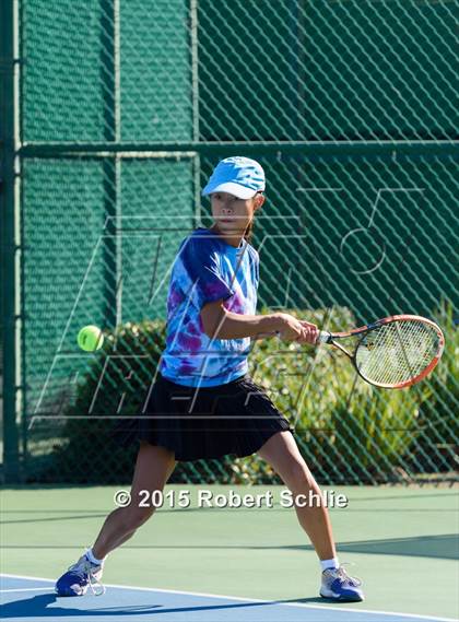 Thumbnail 3 in Dougherty Valley vs. Rocklin (NorCal Regional Girls Tennis Championships) photogallery.