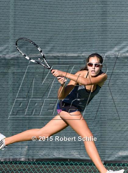 Thumbnail 3 in Dougherty Valley vs. Rocklin (NorCal Regional Girls Tennis Championships) photogallery.