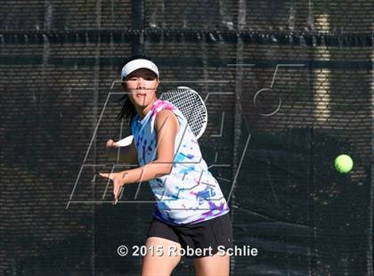 Thumbnail 2 in Dougherty Valley vs. Rocklin (NorCal Regional Girls Tennis Championships) photogallery.