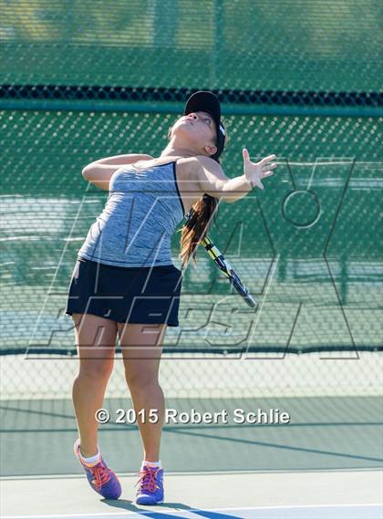 Thumbnail 2 in Dougherty Valley vs. Rocklin (NorCal Regional Girls Tennis Championships) photogallery.