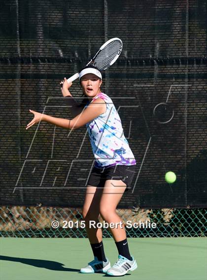 Thumbnail 2 in Dougherty Valley vs. Rocklin (NorCal Regional Girls Tennis Championships) photogallery.