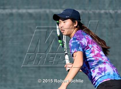 Thumbnail 3 in Dougherty Valley vs. Rocklin (NorCal Regional Girls Tennis Championships) photogallery.