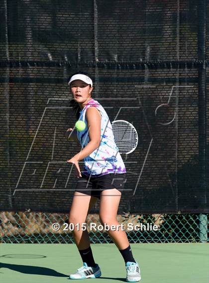 Thumbnail 3 in Dougherty Valley vs. Rocklin (NorCal Regional Girls Tennis Championships) photogallery.