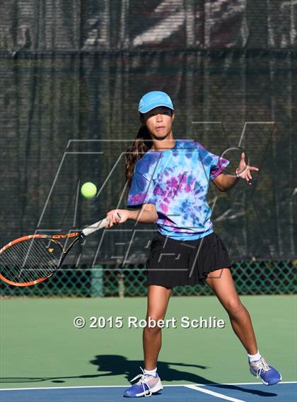 Thumbnail 2 in Dougherty Valley vs. Rocklin (NorCal Regional Girls Tennis Championships) photogallery.