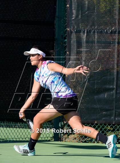 Thumbnail 3 in Dougherty Valley vs. Rocklin (NorCal Regional Girls Tennis Championships) photogallery.