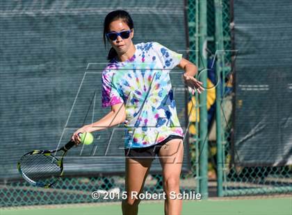 Thumbnail 2 in Dougherty Valley vs. Rocklin (NorCal Regional Girls Tennis Championships) photogallery.