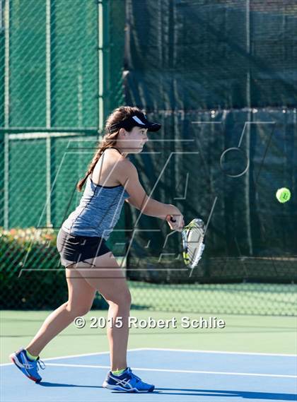 Thumbnail 3 in Dougherty Valley vs. Rocklin (NorCal Regional Girls Tennis Championships) photogallery.