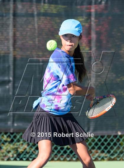 Thumbnail 2 in Dougherty Valley vs. Rocklin (NorCal Regional Girls Tennis Championships) photogallery.