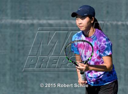 Thumbnail 2 in Dougherty Valley vs. Rocklin (NorCal Regional Girls Tennis Championships) photogallery.