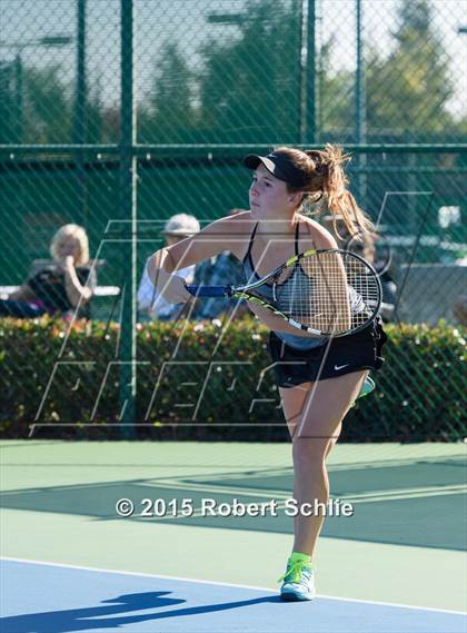 Thumbnail 3 in Dougherty Valley vs. Rocklin (NorCal Regional Girls Tennis Championships) photogallery.