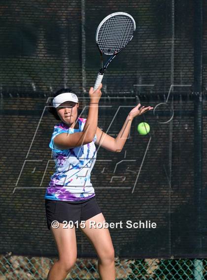 Thumbnail 3 in Dougherty Valley vs. Rocklin (NorCal Regional Girls Tennis Championships) photogallery.