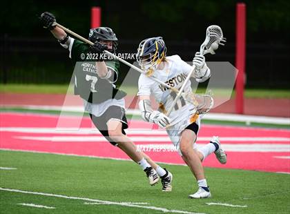 Thumbnail 2 in Northwest Catholic vs. Weston (CIAC Class S Final) photogallery.