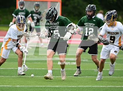 Thumbnail 2 in Northwest Catholic vs. Weston (CIAC Class S Final) photogallery.