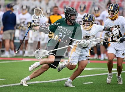 Thumbnail 2 in Northwest Catholic vs. Weston (CIAC Class S Final) photogallery.