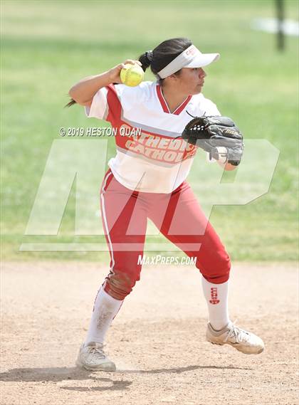 Thumbnail 3 in Mountain View vs. Cathedral Catholic (Michelle Carew Classic) photogallery.