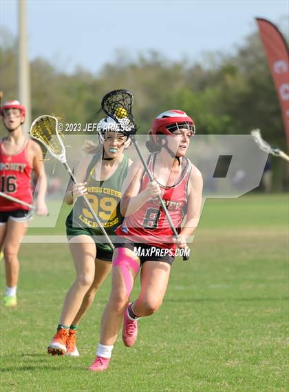 Thumbnail 3 in Cardinal Mooney vs. Cypress Creek (Lax Against Leukemia) photogallery.