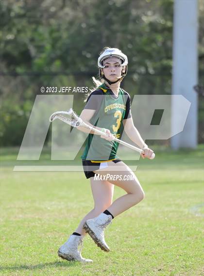 Thumbnail 2 in Cardinal Mooney vs. Cypress Creek (Lax Against Leukemia) photogallery.