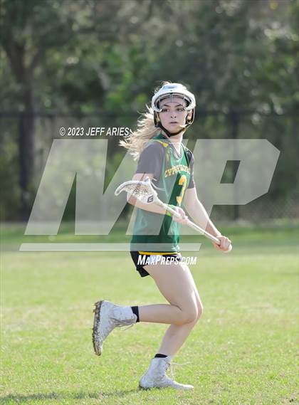 Thumbnail 1 in Cardinal Mooney vs. Cypress Creek (Lax Against Leukemia) photogallery.