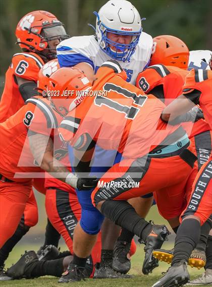 Thumbnail 2 in South View vs Triton (Cumberland County Schools Football Jamboree 2023) photogallery.