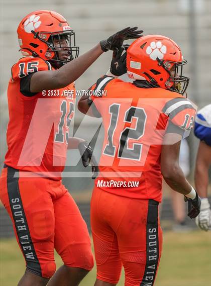 Thumbnail 1 in South View vs Triton (Cumberland County Schools Football Jamboree 2023) photogallery.