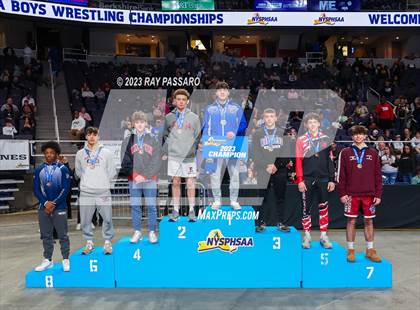Thumbnail 1 in NYSPHSAA Wrestling Championships Podiums and Opening Ceremony photogallery.