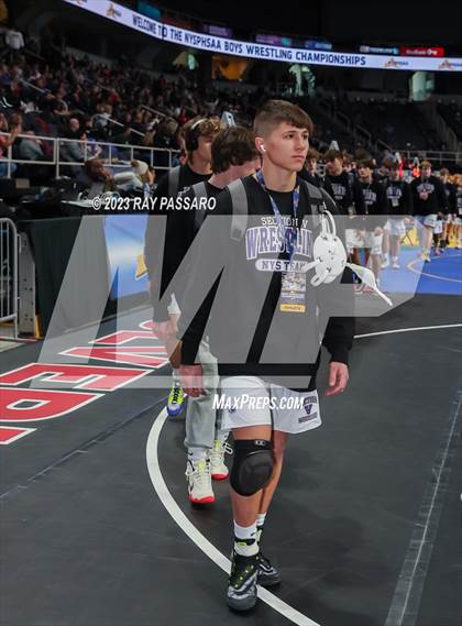 Thumbnail 1 in NYSPHSAA Wrestling Championships Podiums and Opening Ceremony photogallery.
