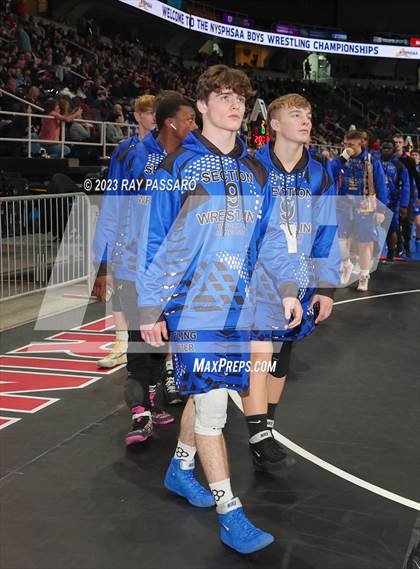 Thumbnail 2 in NYSPHSAA Wrestling Championships Podiums and Opening Ceremony photogallery.