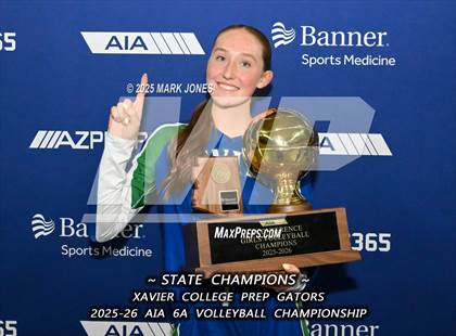 Thumbnail 3 in Xavier College Prep vs. Corona del Sol (AIA 6A Final - Awards) photogallery.