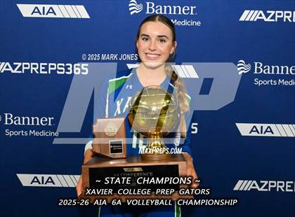 Thumbnail 3 in Xavier College Prep vs. Corona del Sol (AIA 6A Final - Awards) photogallery.