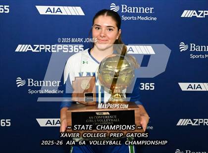 Thumbnail 3 in Xavier College Prep vs. Corona del Sol (AIA 6A Final - Awards) photogallery.