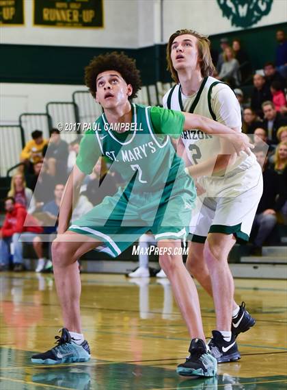 Thumbnail 2 in St. Mary's vs Horizon (Horizon Holiday Hoops Tournament) photogallery.