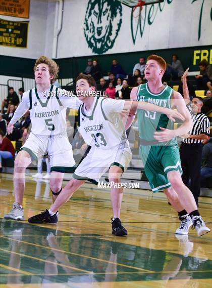 Thumbnail 2 in St. Mary's vs Horizon (Horizon Holiday Hoops Tournament) photogallery.