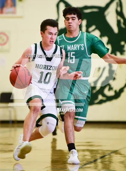 Thumbnail 1 in St. Mary's vs Horizon (Horizon Holiday Hoops Tournament) photogallery.