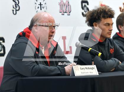 Thumbnail 2 in Trinity League Media Day - Mater Dei photogallery.