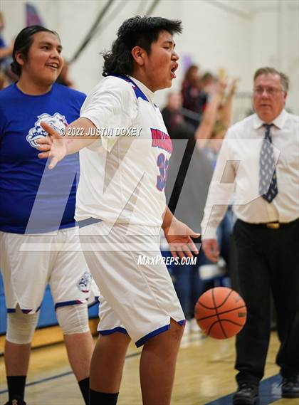 Thumbnail 1 in McDermitt vs Carlin (NIAA 1A East Quarterfinal) photogallery.
