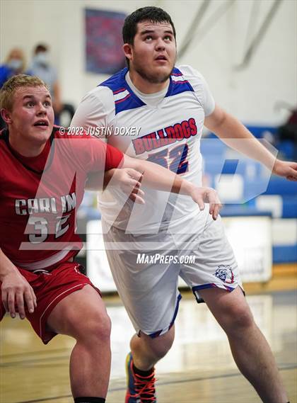 Thumbnail 1 in McDermitt vs Carlin (NIAA 1A East Quarterfinal) photogallery.