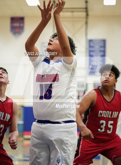 Thumbnail 2 in McDermitt vs Carlin (NIAA 1A East Quarterfinal) photogallery.