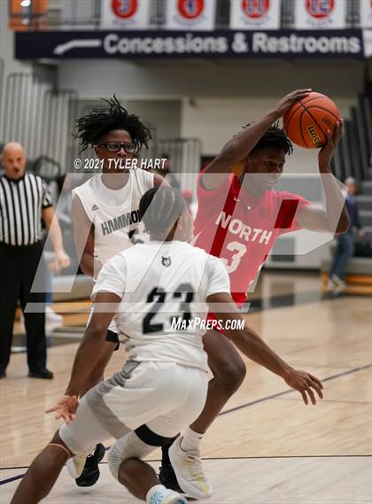 Thumbnail 1 in Hammond vs. Fort Wayne North Side (Sneakers for Santa Shootout) photogallery.