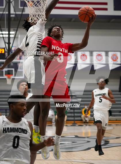 Thumbnail 3 in Hammond vs. Fort Wayne North Side (Sneakers for Santa Shootout) photogallery.