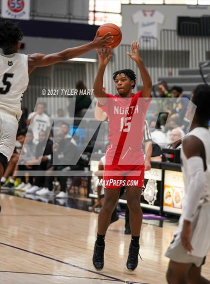 Thumbnail 1 in Hammond vs. Fort Wayne North Side (Sneakers for Santa Shootout) photogallery.